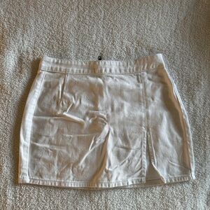 White Lioness Denim Mini Skirt
